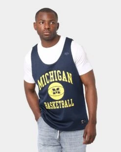 National Collegiate Athletic Association Michigan Basketball Jersey Pageant Navy