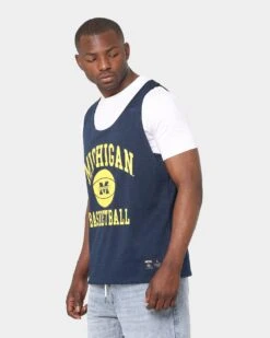 National Collegiate Athletic Association Michigan Basketball Jersey Pageant Navy -Champioe Style 02033738 YP293 mens 0060