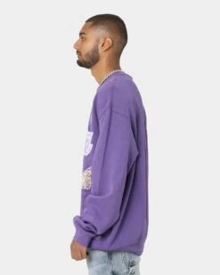 Mitchell & Ness Los Angeles Lakers Road To Victory Crewneck Faded Dark Purple -Champioe Style 02034571 YF156 mens 0060 105e66f8 c5fe 4849 a75b 8f1f3a353f4d