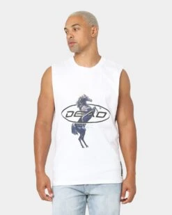 Dead Studios Till We Ride Muscle T-Shirt White/Black