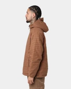 Brixton Cass Half Zip Puffer Jacket Brick -Champioe Style 02035439 YX139 mens 0060