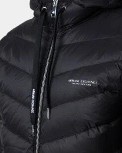Armani Exchange Giacca Piumino Puffer Jacket Black/Melange Grey -Champioe Style 02035639 YC450 mens 007