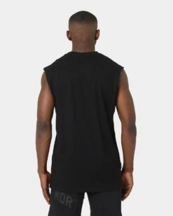 Saint Morta Kingdom Muscle T-Shirt Black/Black -Champioe Style 02035796 YB015 mens 040