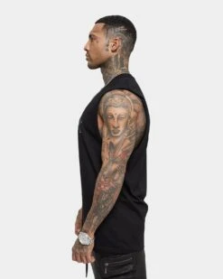 Saint Morta Society Muscle T-Shirt Black/White -Champioe Style 02035802 YB012 mens 040