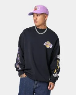 Mitchell & Ness Los Angeles Lakers Champ Crewneck Faded Black