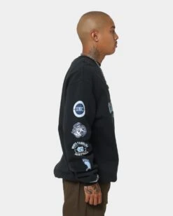 Mitchell & Ness North Carolina Vintage Crewneck Faded Black -Champioe Style 02035970 YB554 mens 0050