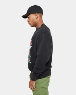 Carre Paris With Love Vintage Crewneck Washed Black -Champioe Style 02036029 YW607 mens 0040