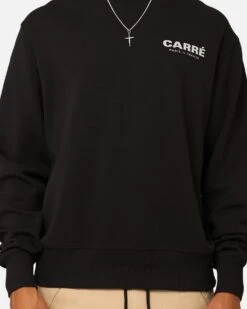 Carre Premium Motion Crewneck Black -Champioe Style 02036093 YB001 mens 0040