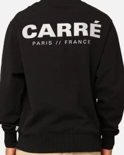 Carre Premium Motion Crewneck Black -Champioe Style 02036093 YB001 mens 0050