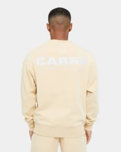 Carre Premium Motion Crewneck Cappuccino/Grey -Champioe Style 02036093 YC775 mens 0050