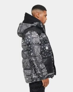 Carre Bandana Ultra Roadman Puffer Jacket Black -Champioe Style 02036142 YB001 mens 0060