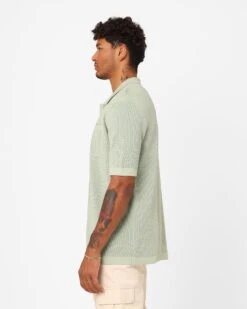 XXIII Zyair Knit Rib Button Up Shirt Sage 13 XXIII Zyair Knit Rib Button Up Shirt Sage -Champioe Style 02036262 YS227 mens 0060