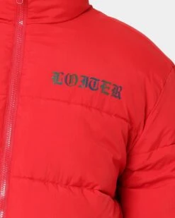 Loiter Certified Reversible Puffer Jacket Red -Champioe Style 02036263 YR001 mens 0050