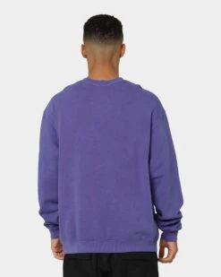 Mitchell & Ness Los Angeles Lakers Hoop Crew Crewneck Faded Purple -Champioe Style 02036532 YF432 mens 0040