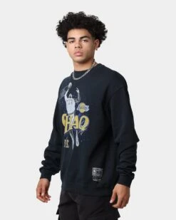 Mitchell & Ness MVP Crewneck Faded Black -Champioe Style 02036544 YB554 mens 0060