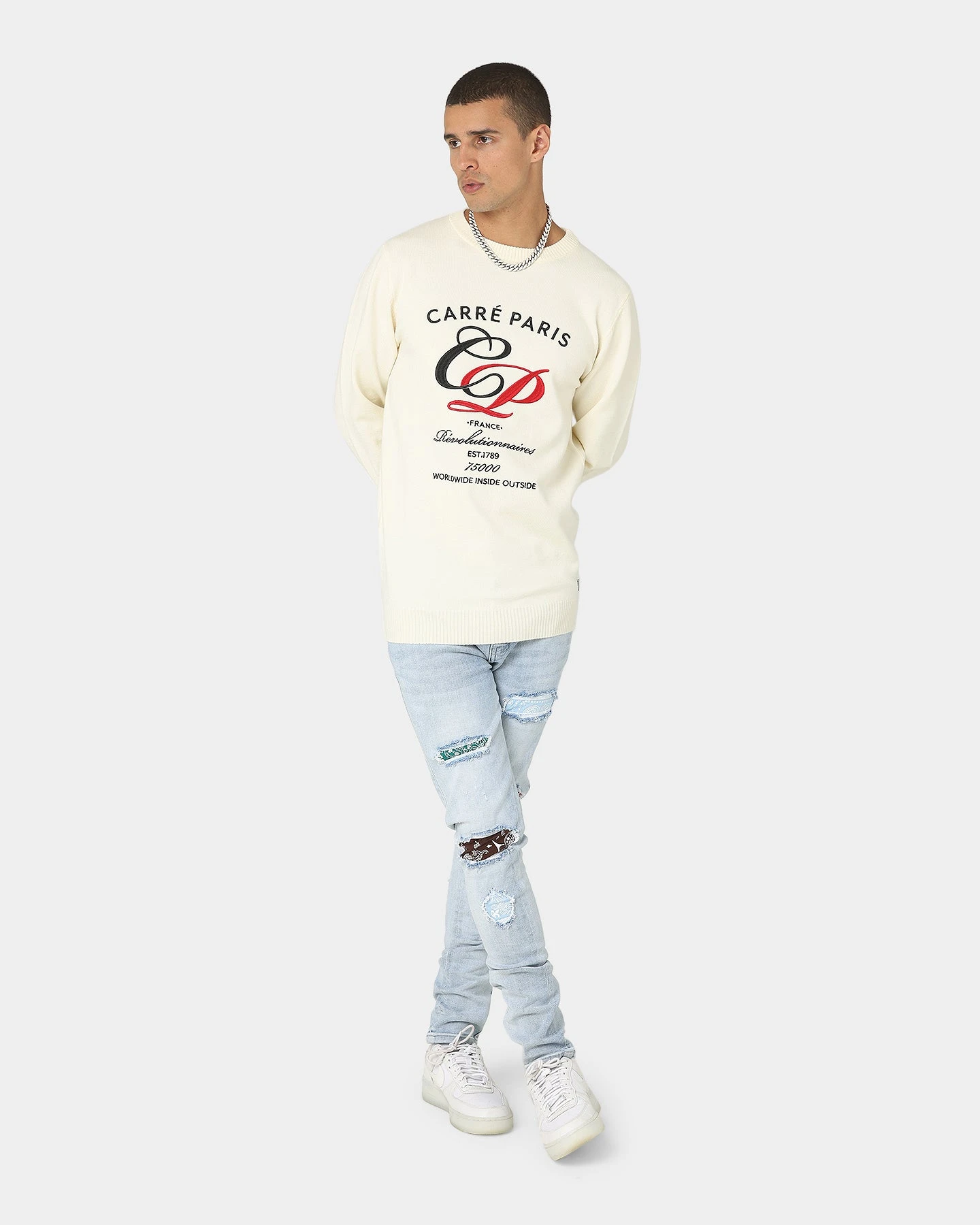 Carré Revolutionnaires Knit Sweater Off White 4 Carré Revolutionnaires Knit Sweater Off White - Image 2