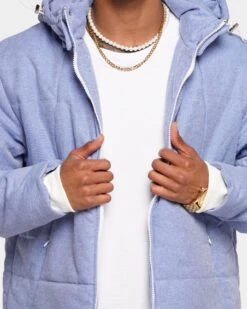 XXIII Kyler Denim Puffer Jacket Blue Denim -Champioe Style 02036801 YX008 mens 030