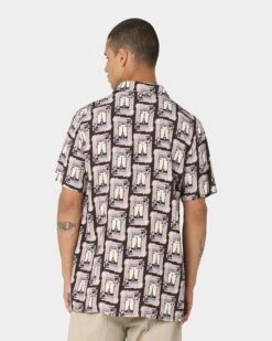 Carre Parisian Rugu Short Sleeve Button Up Shirt Multi-coloured -Champioe Style 02037091 YM010 mens 0040