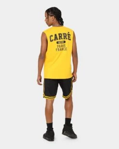 Carre Cours Muscle T-Shirt Yellow -Champioe Style 02037102 YY001 mens 0030