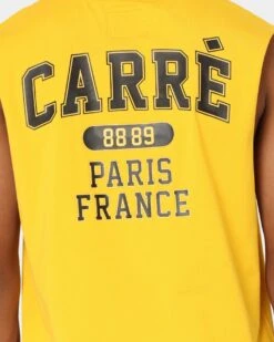 Carre Cours Muscle T-Shirt Yellow -Champioe Style 02037102 YY001 mens 0050
