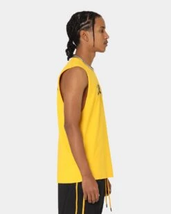 Carre Cours Muscle T-Shirt Yellow -Champioe Style 02037102 YY001 mens 0060