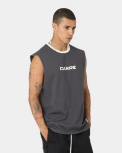 Carre Tutech Muscle T-Shirt Charcoal -Champioe Style 02037169 YC300 mens 0050