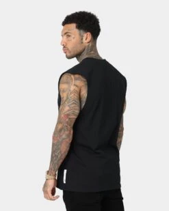 Saint Morta Venom Oversized Muscle T-Shirt Black/Gold -Champioe Style 02037170 YB003 mens 006