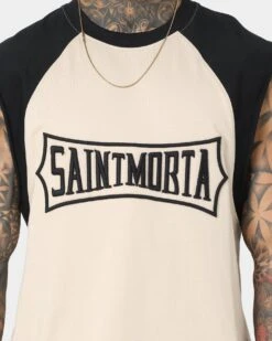 Saint Morta Ceremony Raglan Muscle T-Shirt Black/Stone 10 Saint Morta Ceremony Raglan Muscle T-Shirt Black/Stone -Champioe Style 02037171 YB338 mens 003