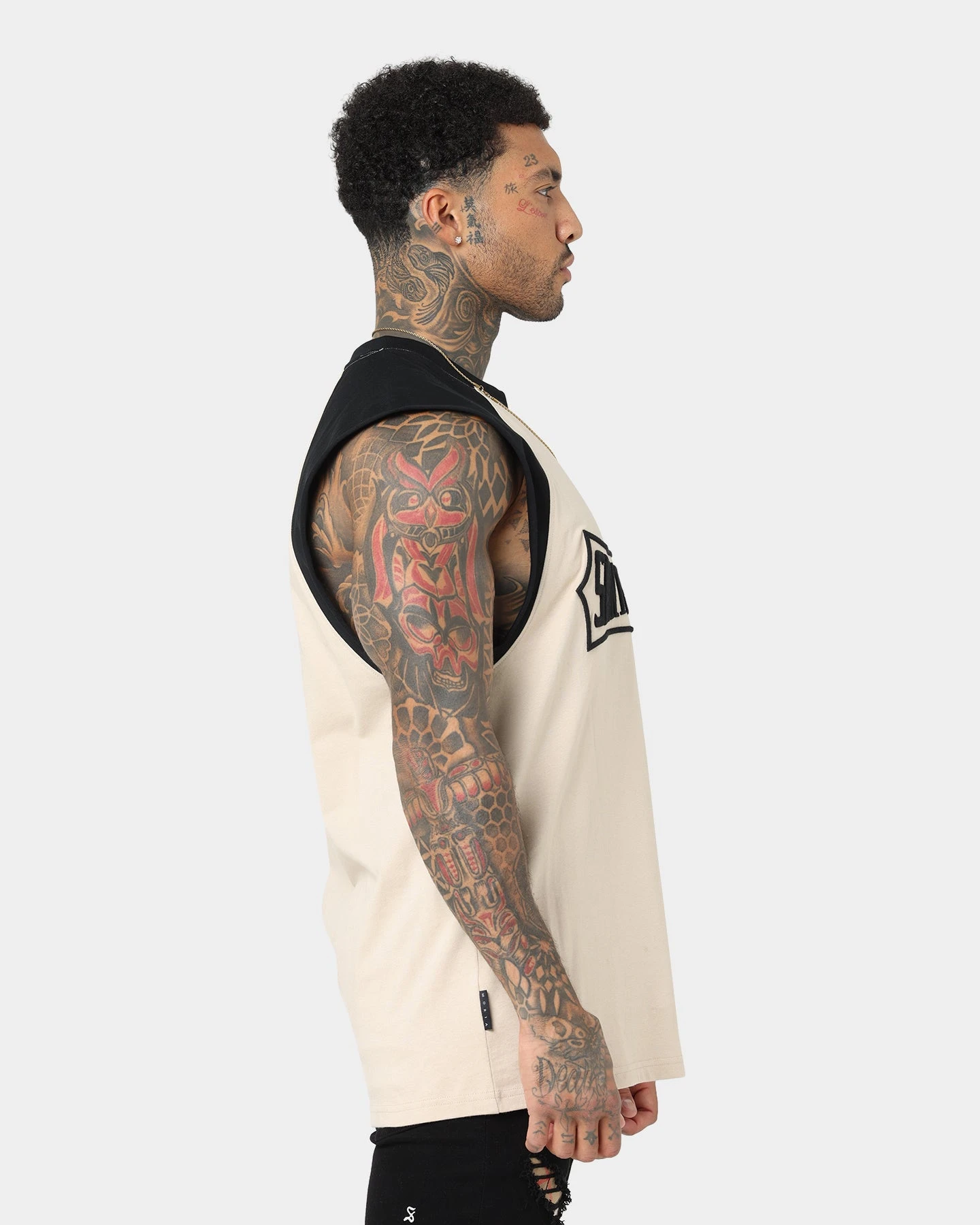 Saint Morta Ceremony Raglan Muscle T-Shirt Black/Stone 7 Saint Morta Ceremony Raglan Muscle T-Shirt Black/Stone - Image 5