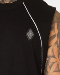 Saint Morta Polaris Raglan Muscle T-Shirt Black/3M -Champioe Style 02037173 YB011 mens 0040