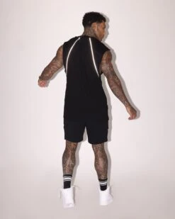 Saint Morta Polaris Raglan Muscle T-Shirt Black/3M -Champioe Style 02037173 YB011 mens 0080