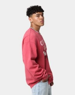 Mitchell & Ness Chicago Bulls Vintage HWC Big LG Crewneck Faded Red -Champioe Style 02037445 YF428 mens 0050