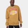 Mitchell & Ness Los Angeles Lakers 3-Peat Crewneck Bone Brown 2 Mitchell & Ness Los Angeles Lakers 3-Peat Crewneck Bone Brown -Champioe Style 02037999 YB1007 mens 0010