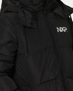 Nena And Pasadena Paramount Long Line Puffer Jacket Jet Black -Champioe Style 02038042 YB339 mens 0080
