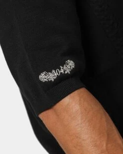 404 Cable Knit Button Up Black 20 404 Cable Knit Button Up Black -Champioe Style 02038549 YB001 mens 0100