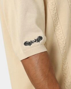 404 Cable Knit Button Up Ecru 21 404 Cable Knit Button Up Ecru -Champioe Style 02038549 YE017 mens 0100