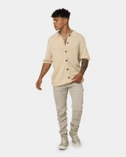 404 Cable Knit Button Up Ecru 15 404 Cable Knit Button Up Ecru -Champioe Style 02038549 YE017 mens 040