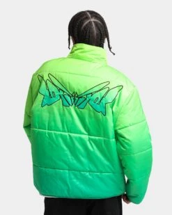 Loiter Cyber Gradient Puffer Jacket Neon Green -Champioe Style 02039052 YN359 mens 0020