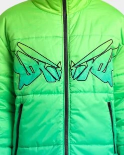 Loiter Cyber Gradient Puffer Jacket Neon Green -Champioe Style 02039052 YN359 mens 0040