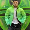 Loiter Cyber Gradient Puffer Jacket Neon Green -Champioe Style 02039052 YN359 mens 04
