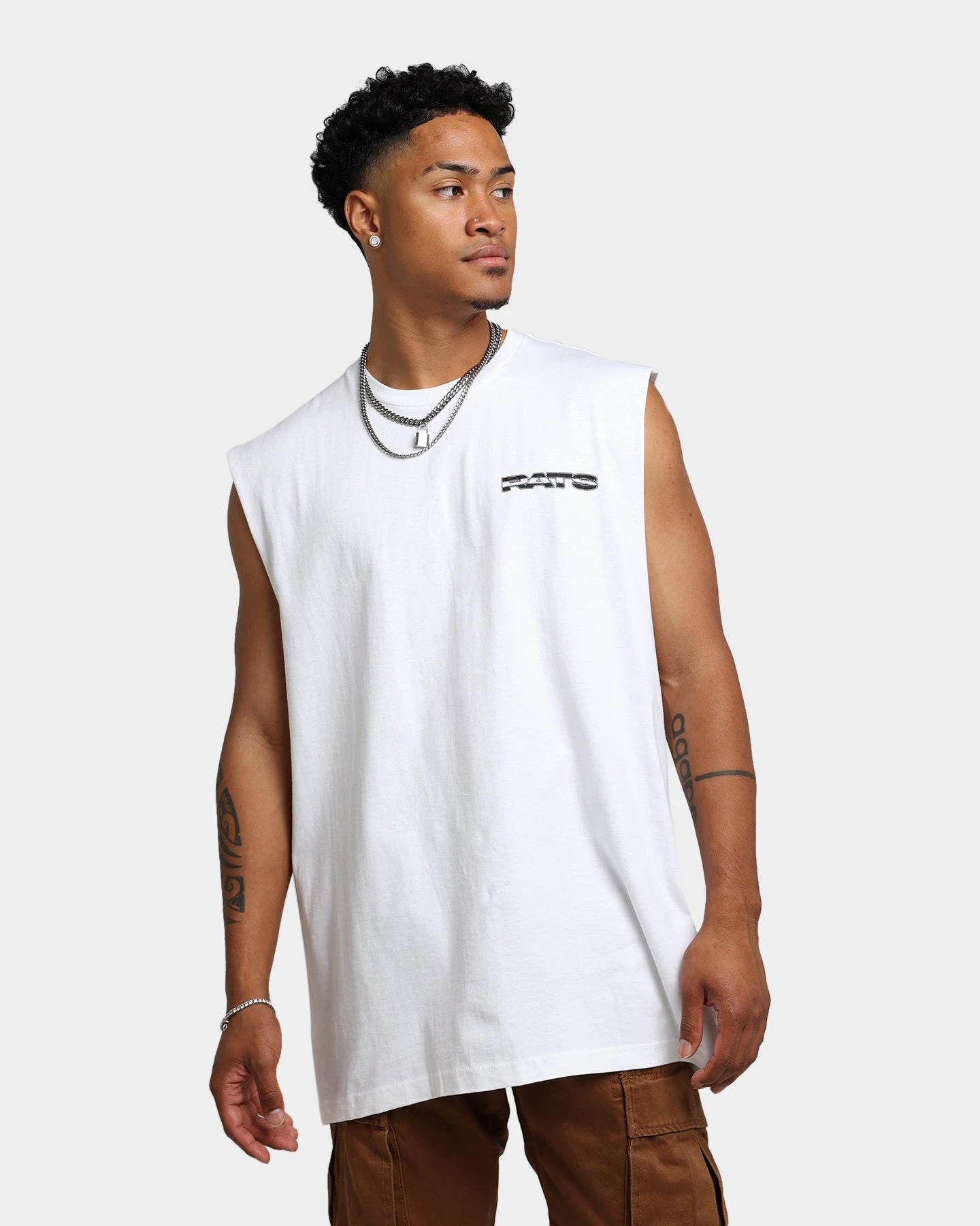 Rats Get Fat Memorial Muscle T-Shirt White 4 Rats Get Fat Memorial Muscle T-Shirt White - Image 2