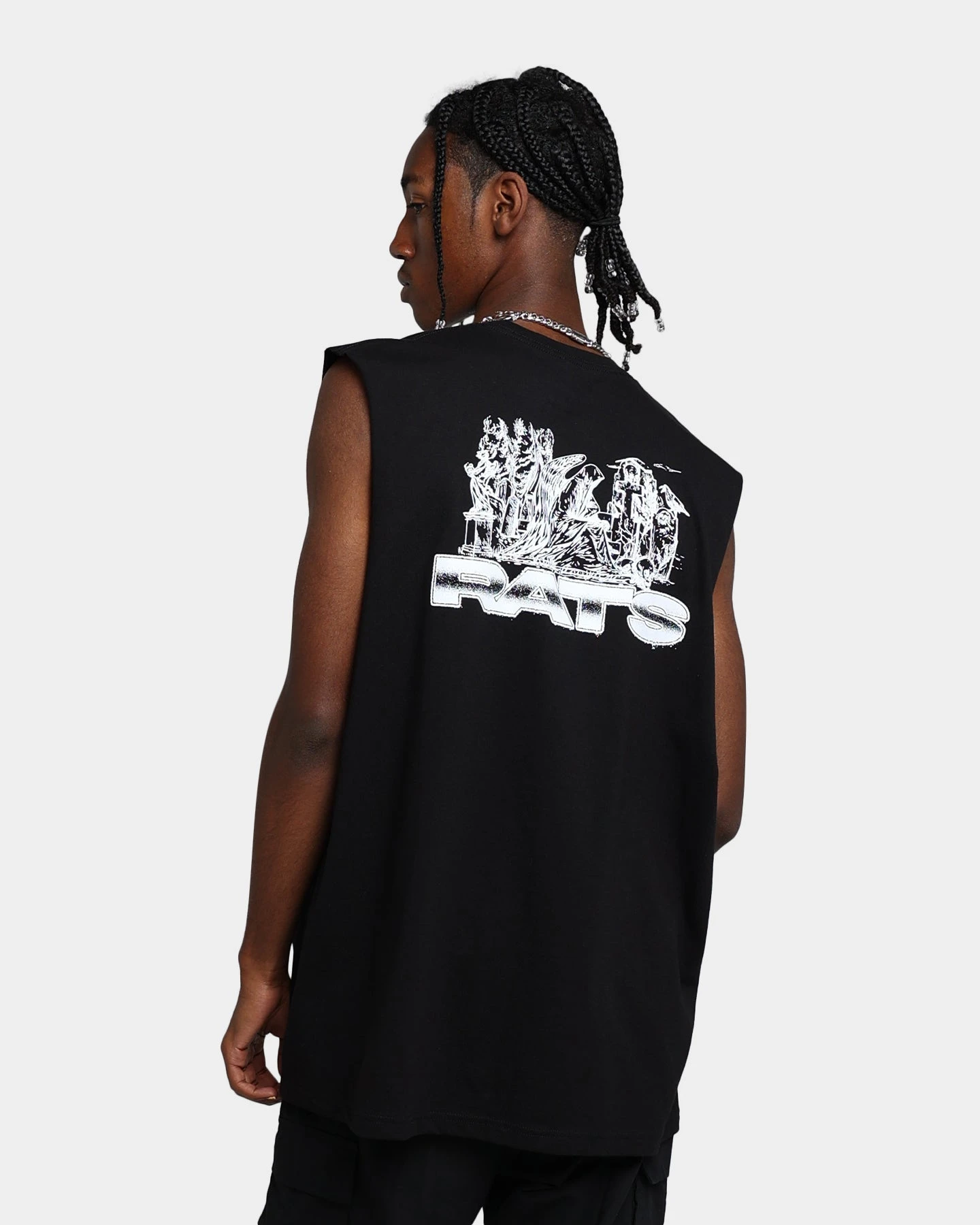 Rats Get Fat Memorial Muscle T-Shirt Black 3 Rats Get Fat Memorial Muscle T-Shirt Black