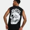 Rats Get Fat Skull Muscle T-Shirt Black
