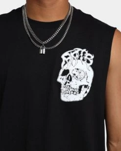 Rats Get Fat Skull Muscle T-Shirt Black 12 Rats Get Fat Skull Muscle T-Shirt Black -Champioe Style 02039134 YB001 mens 0030