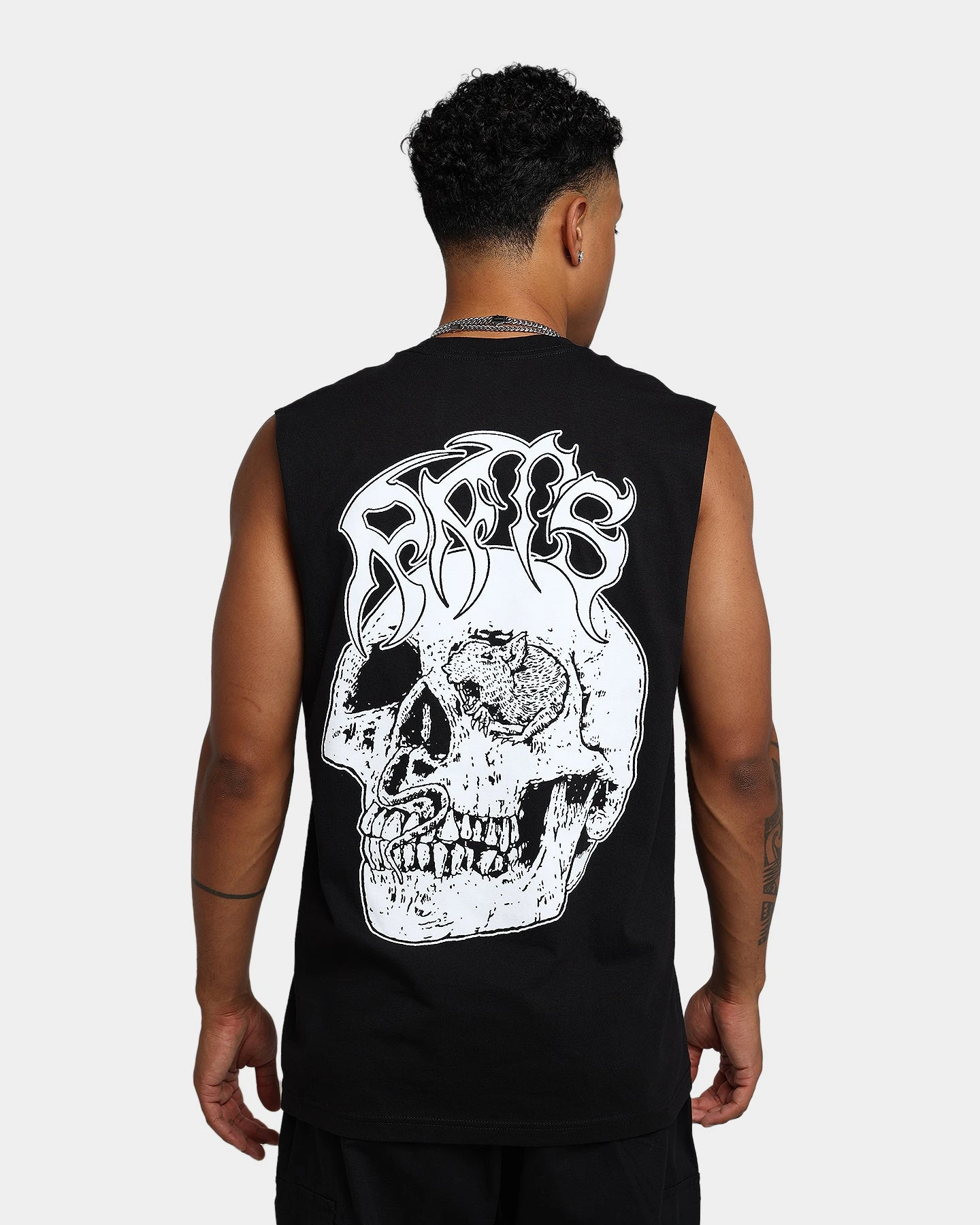 Rats Get Fat Skull Muscle T-Shirt Black 6 Rats Get Fat Skull Muscle T-Shirt Black - Image 4