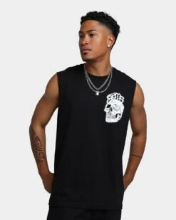 Rats Get Fat Skull Muscle T-Shirt Black 17 Rats Get Fat Skull Muscle T-Shirt Black -Champioe Style 02039134 YB001 mens 0080