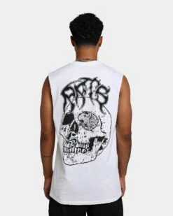 Rats Get Fat Skull Muscle T-Shirt White 14 Rats Get Fat Skull Muscle T-Shirt White -Champioe Style 02039134 YW100 mens 0050