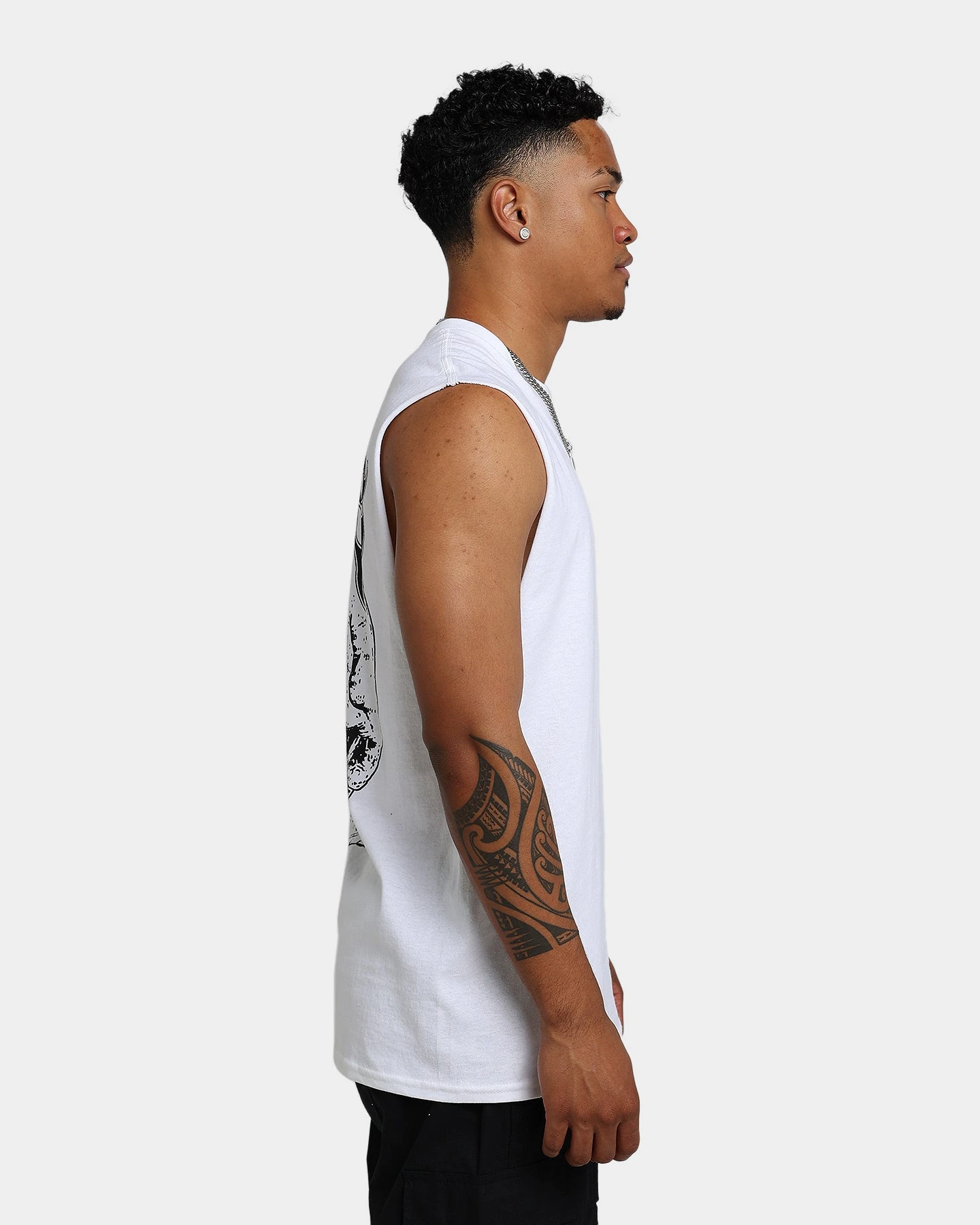 Rats Get Fat Skull Muscle T-Shirt White 8 Rats Get Fat Skull Muscle T-Shirt White - Image 6