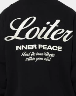 Loiter Aura Premium Crewneck Black -Champioe Style 02039139 YB001 mens 0040