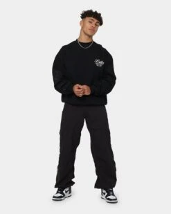 Loiter Aura Premium Crewneck Black -Champioe Style 02039139 YB001 mens 0080